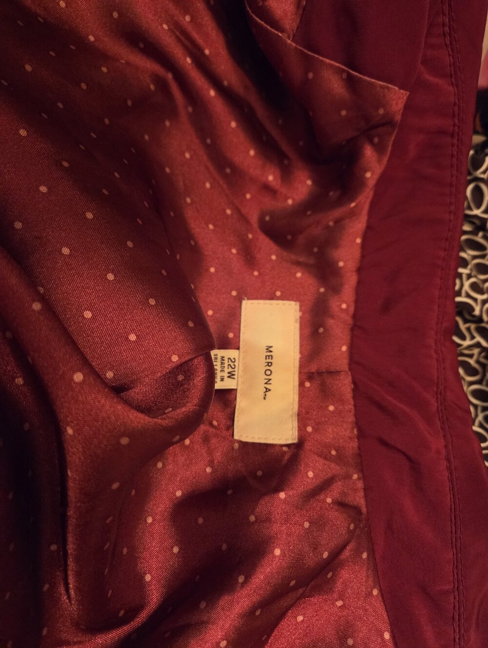 Merona Deep Red Women's Trench Coat with Button Front - Picture 7 of 7